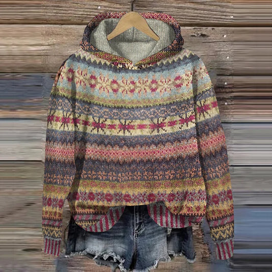 Gaby | Bluza w etniczny wzór retro