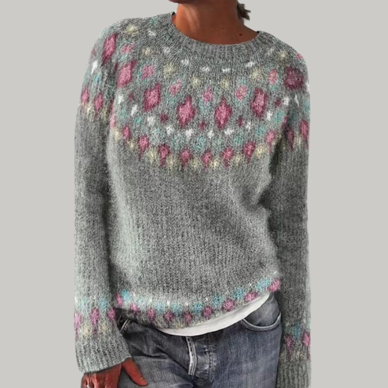 Candace | Dzianinowy sweter we wzór