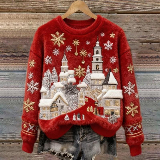 Talbot | Puszysty sweter Zimowa Wioska