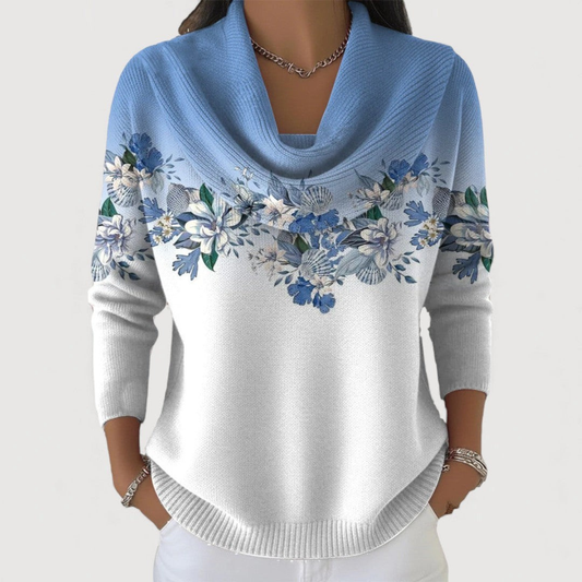 Amore | Elegancki sweter w kwiaty