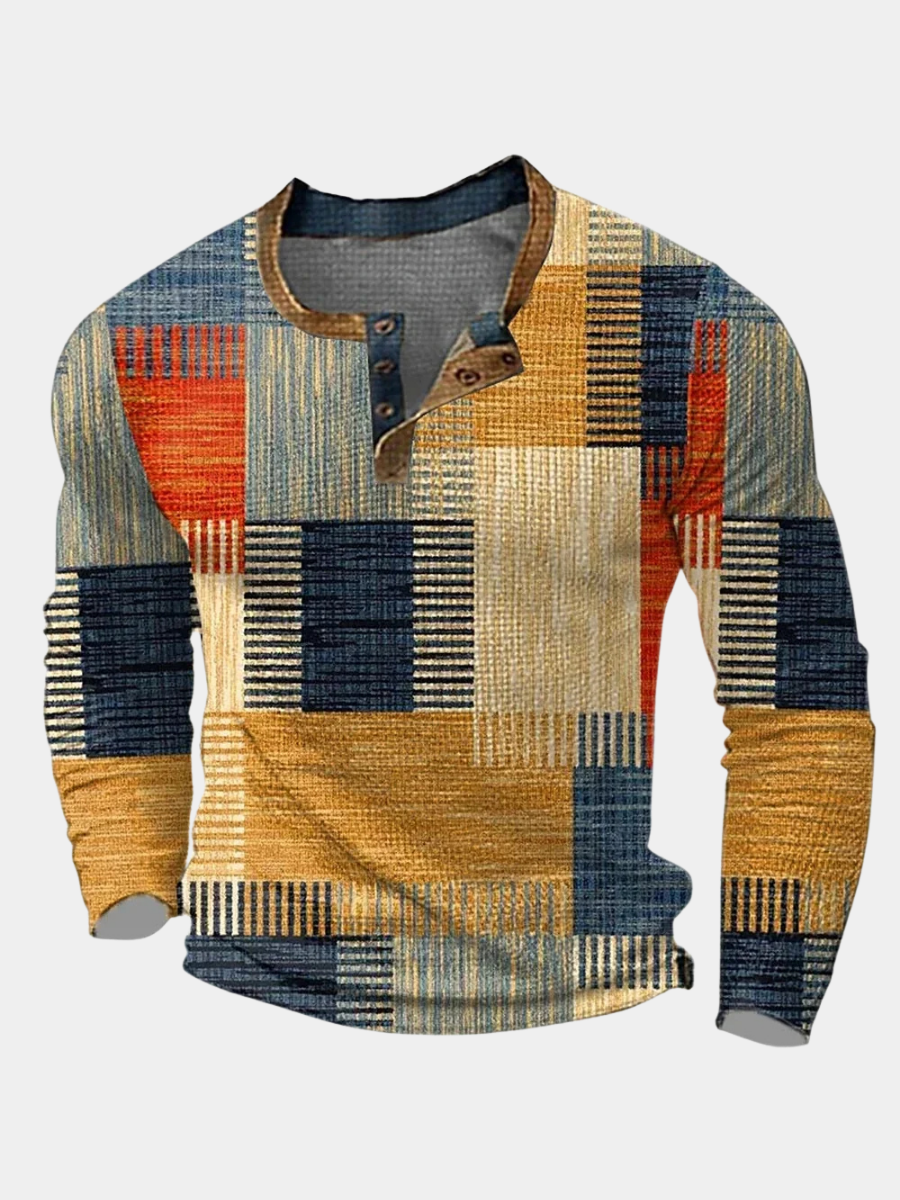 Amelin & Co™ | Kolorowa męska koszula patchwork