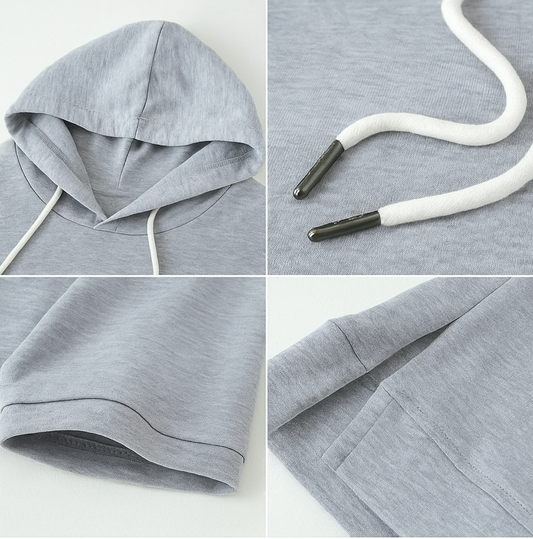 Alison | Bluza z kapturem i krótkim rękawem