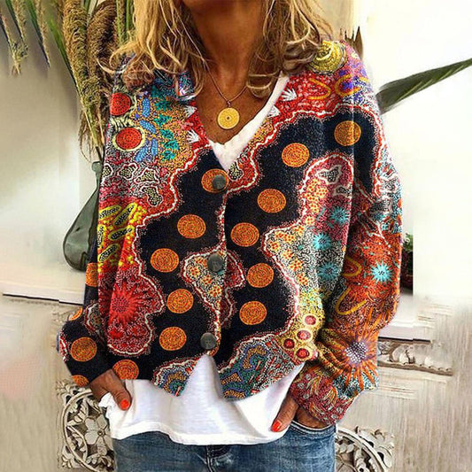Saskia | Kolorowy sweter boho