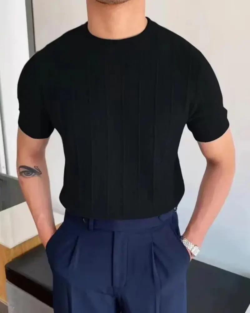 Prążkowany T-shirt Cannes