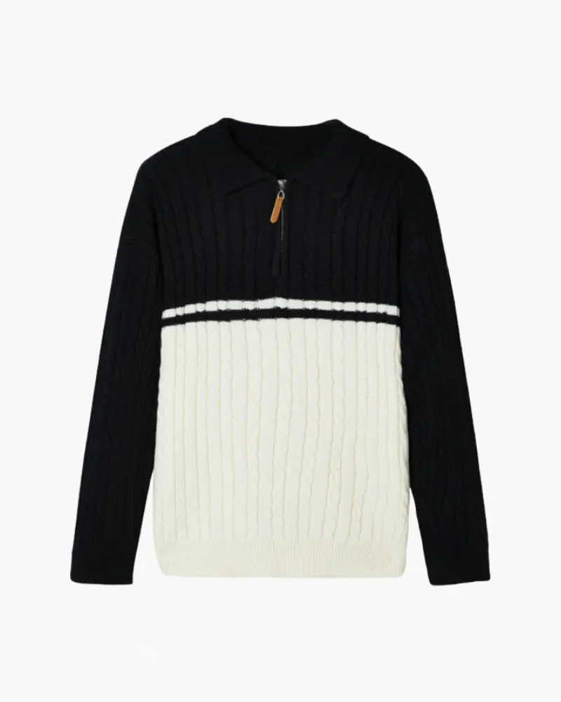 Sweter na zamek ze 100% wełny premium
