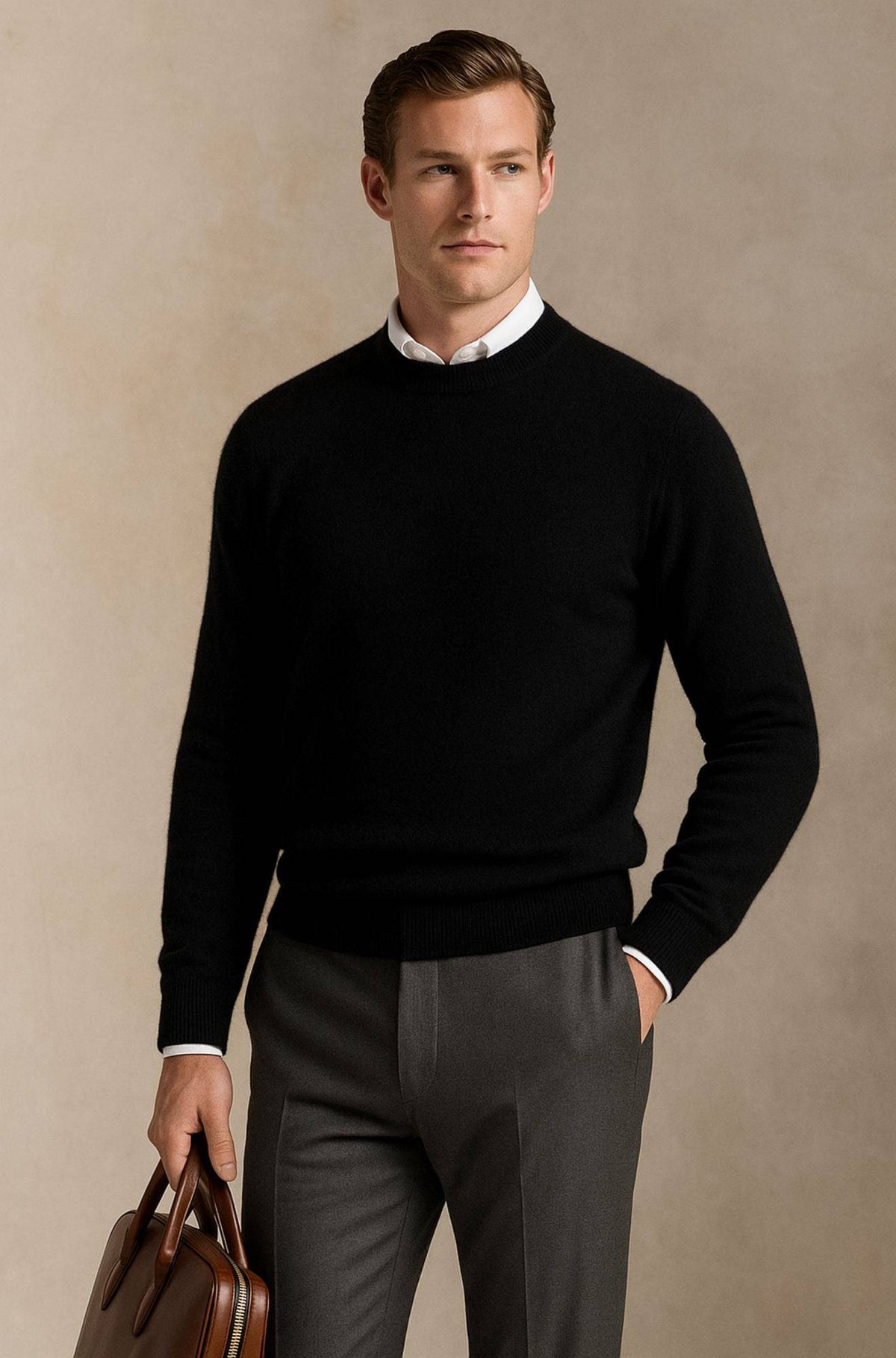 Giles | Elegancki sweter z okrągłym dekoltem