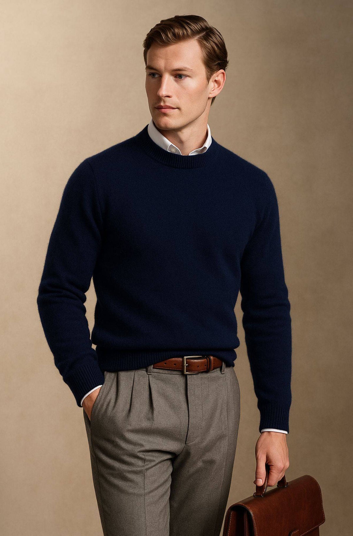 Giles | Elegancki sweter z okrągłym dekoltem