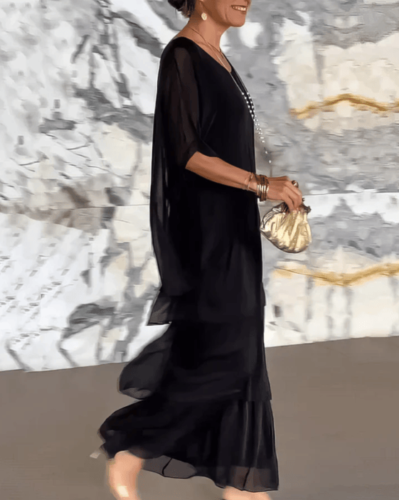 Lara | Zwiewna elegancka długa sukienka