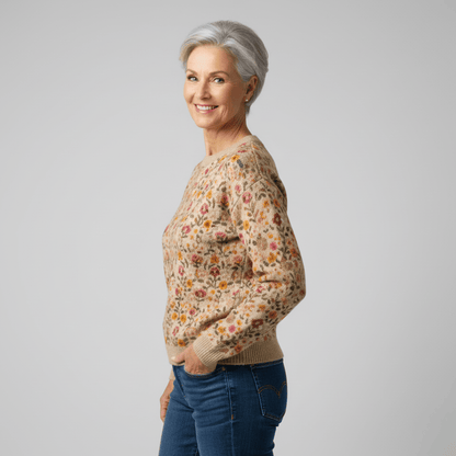 Tina | Elegancki sweter w kwiaty