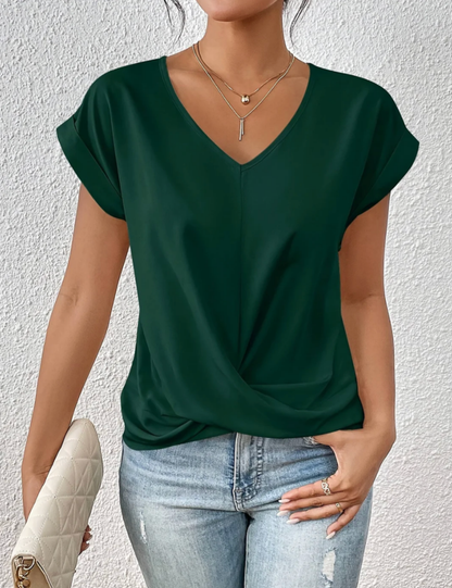 Valeria | Nowoczesny damski T-shirt z dekoltem V