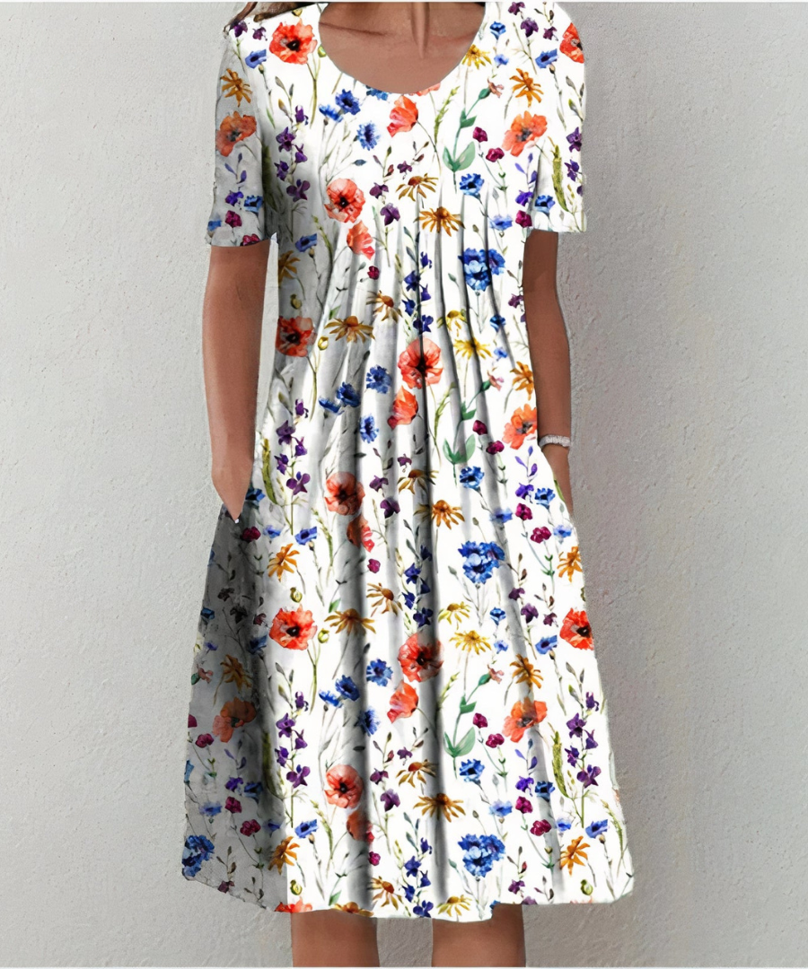 Clémentine | Elegancka sukienka w kwiaty