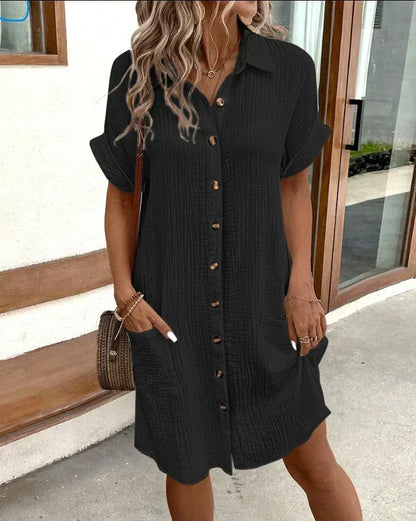 Dunya | Elegancka sukienka polo z paskiem