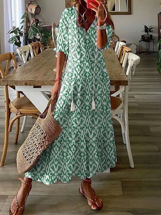 Élodie | Welurowa sukienka maxi w kwiaty
