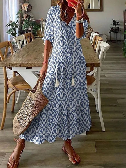 Élodie | Welurowa sukienka maxi w kwiaty