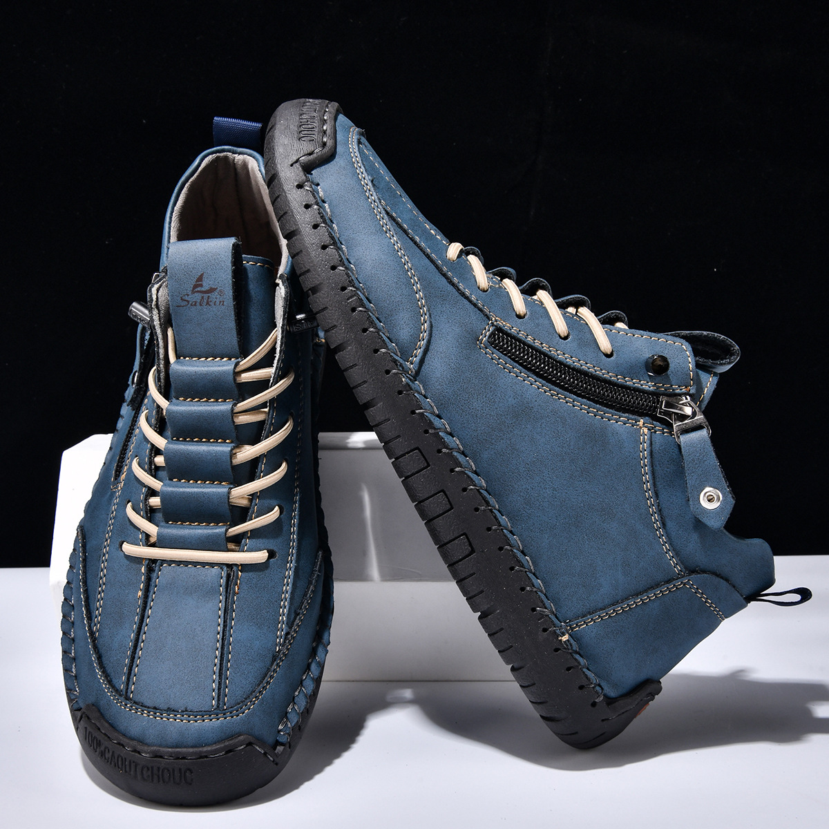Amelin & Co™ | Męskie buty z nubuku na zamek