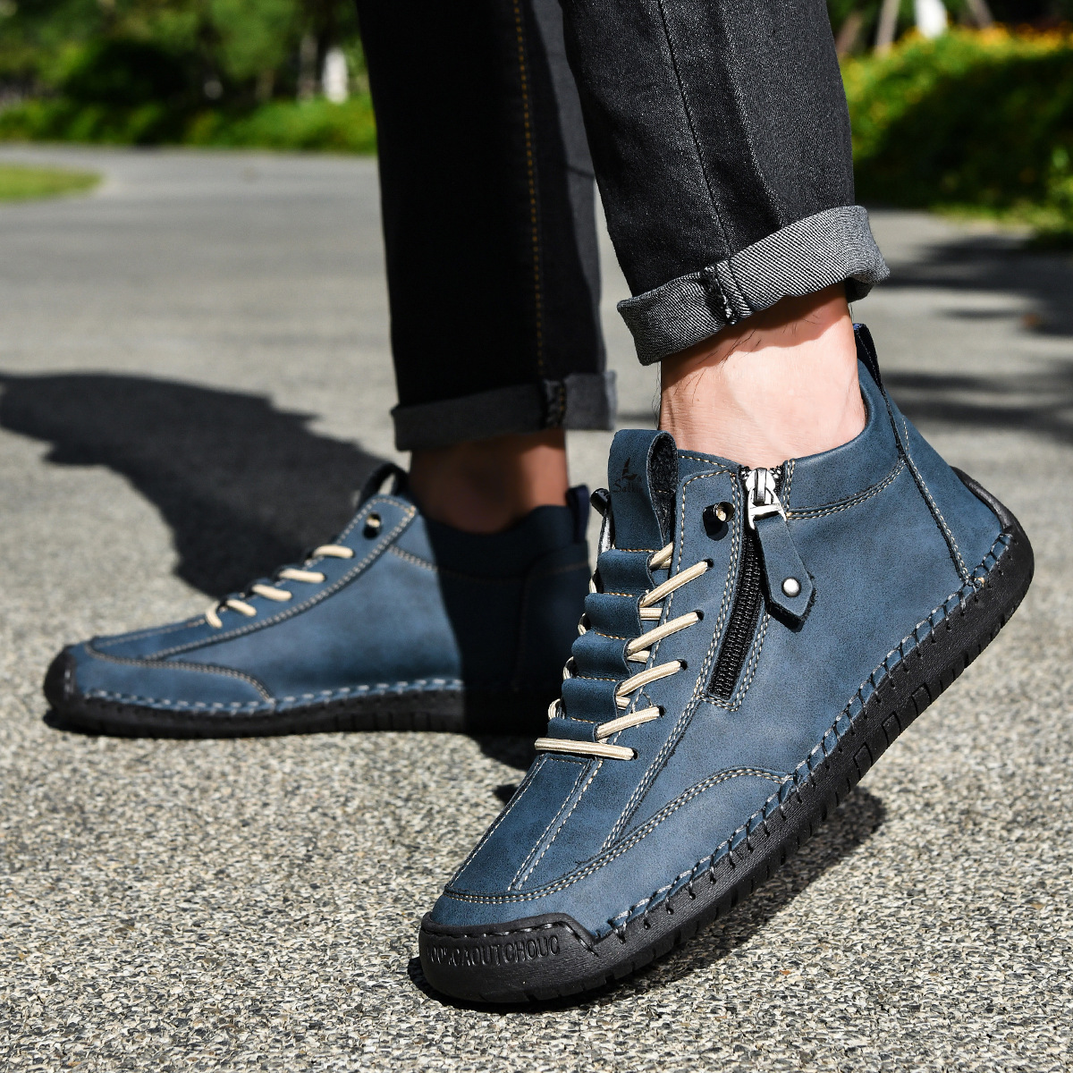 Amelin & Co™ | Męskie buty z nubuku na zamek