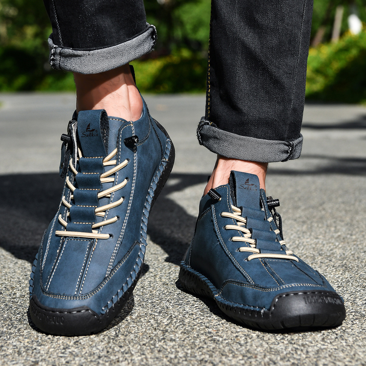 Amelin & Co™ | Męskie buty z nubuku na zamek