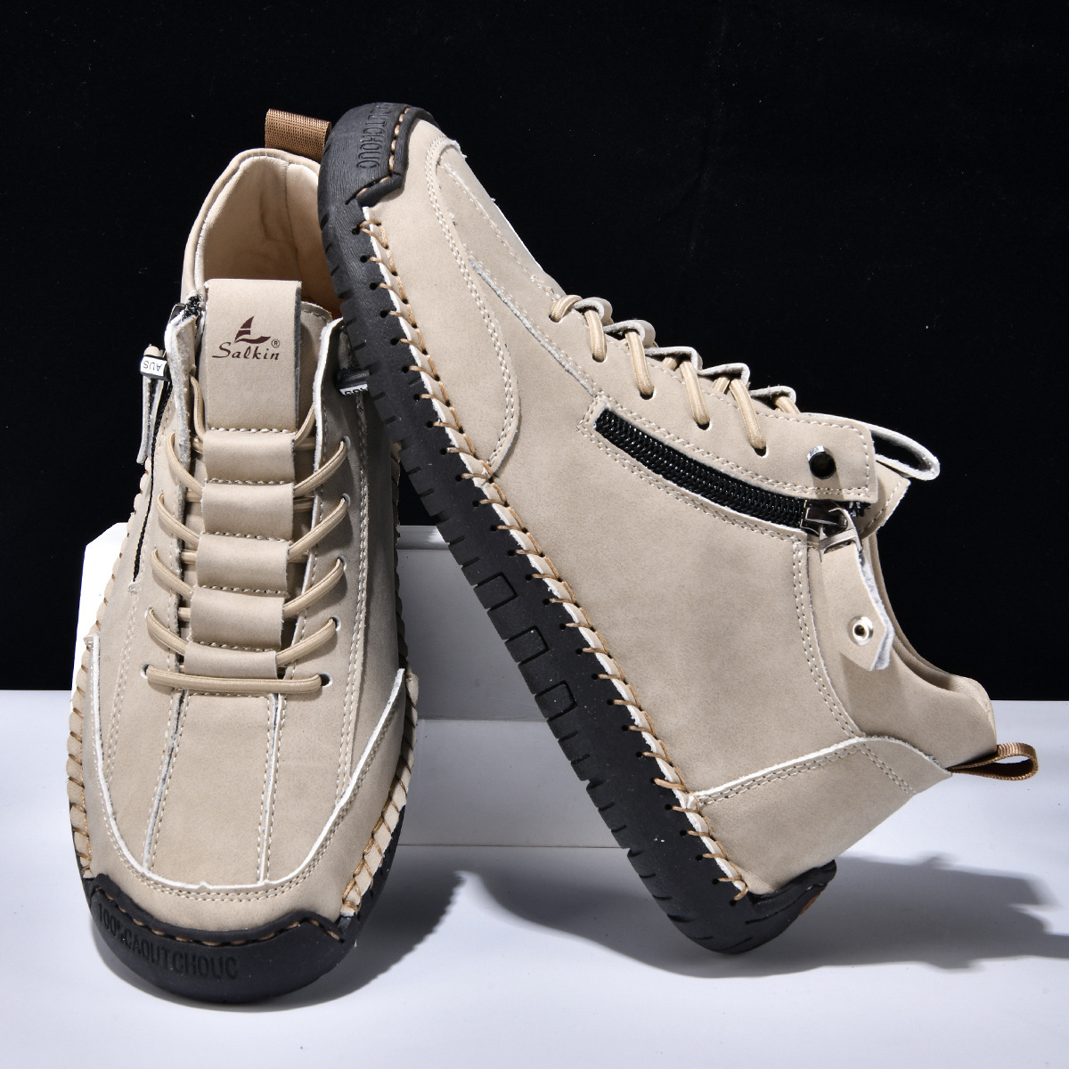 Amelin & Co™ | Męskie buty z nubuku na zamek