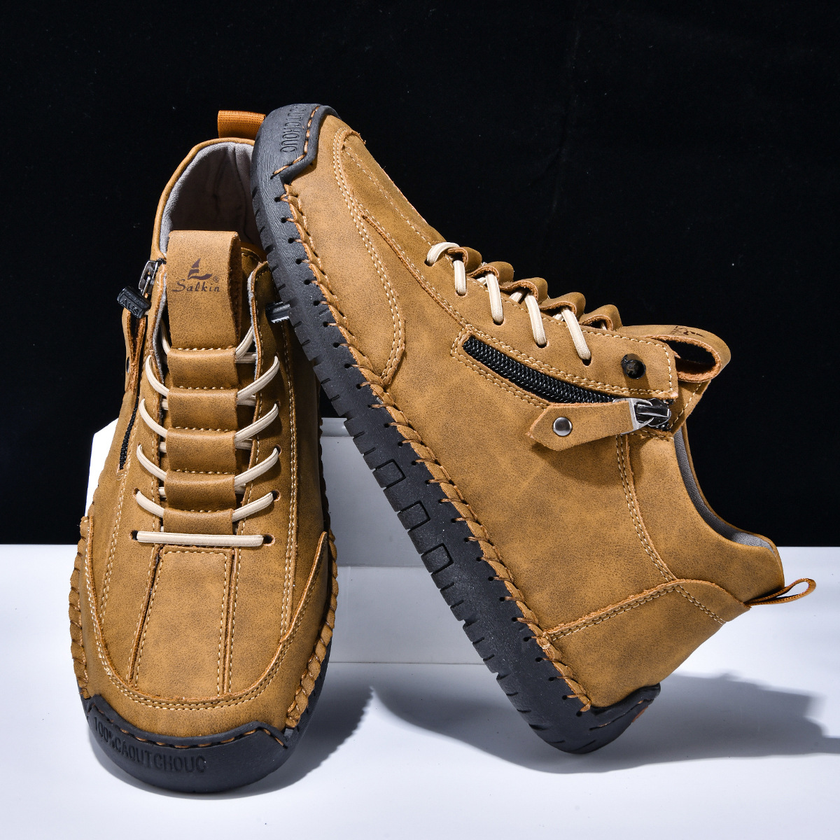 Amelin & Co™ | Męskie buty z nubuku na zamek