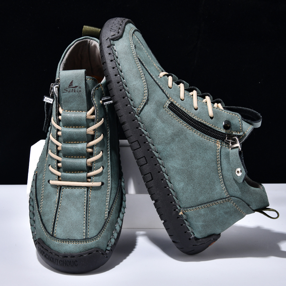 Amelin & Co™ | Męskie buty z nubuku na zamek