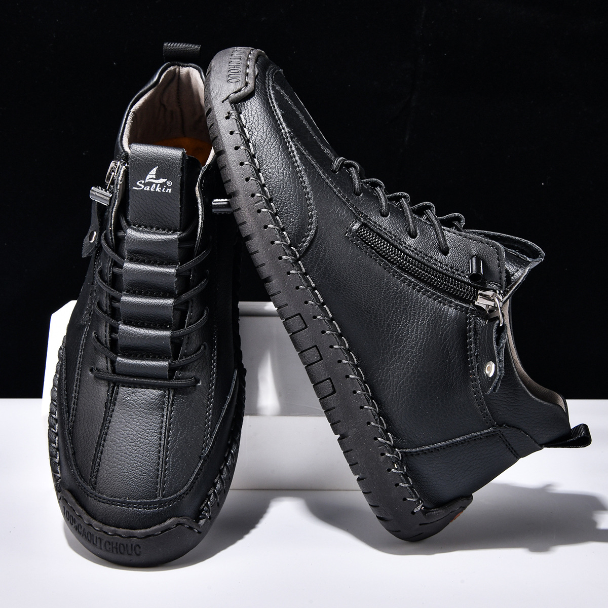 Amelin & Co™ | Męskie buty z nubuku na zamek