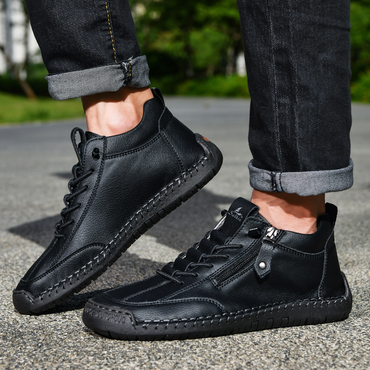 Amelin & Co™ | Męskie buty z nubuku na zamek