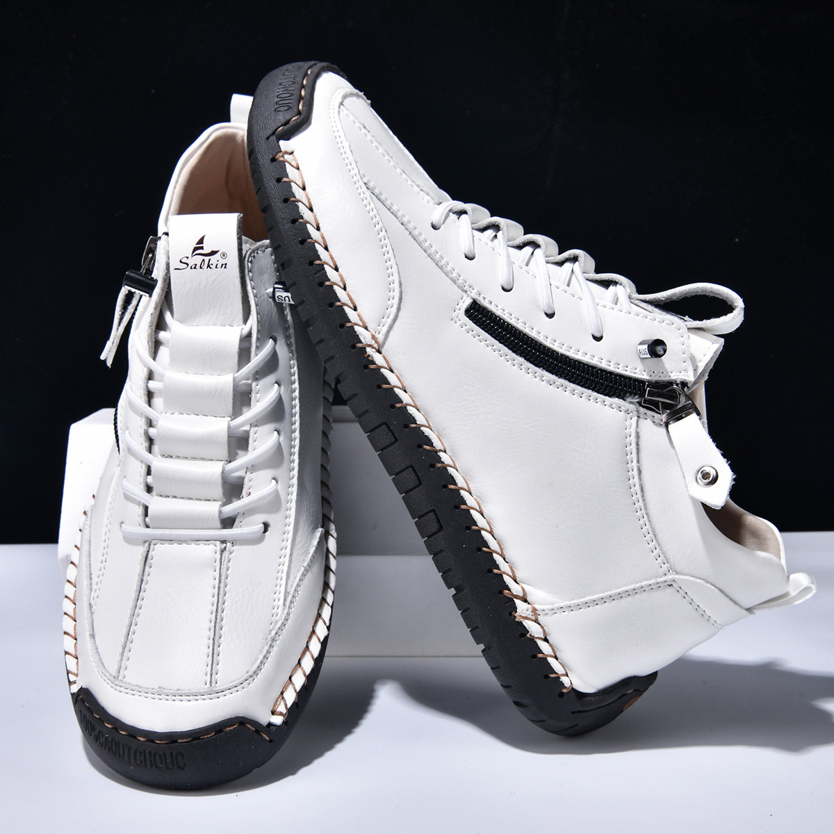Amelin & Co™ | Męskie buty z nubuku na zamek
