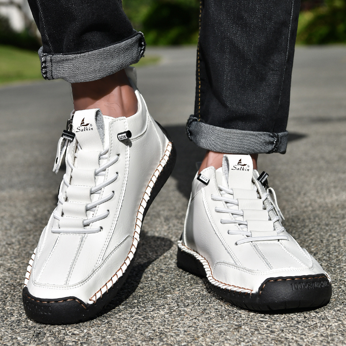 Amelin & Co™ | Męskie buty z nubuku na zamek