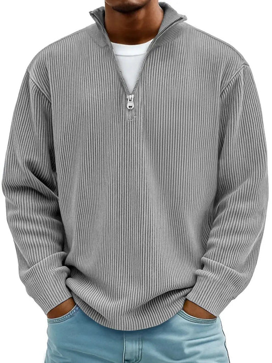 Amelin & Co™ | Sweter z krótkim zamkiem, elegancja i komfort