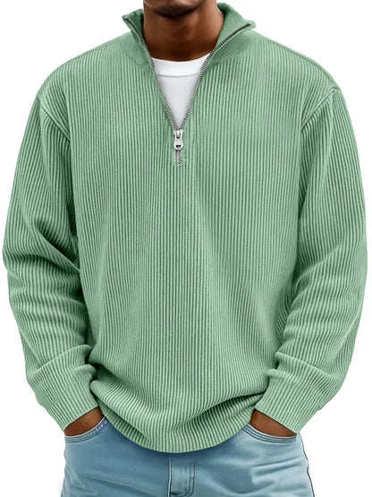 Amelin & Co™ | Sweter z krótkim zamkiem, elegancja i komfort