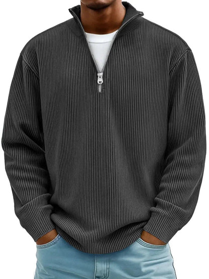Amelin & Co™ | Sweter z krótkim zamkiem, elegancja i komfort