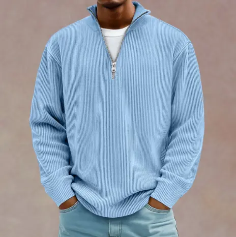 Amelin & Co™ | Sweter z krótkim zamkiem, elegancja i komfort
