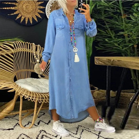 Fanny | Elegancka jeansowa sukienka