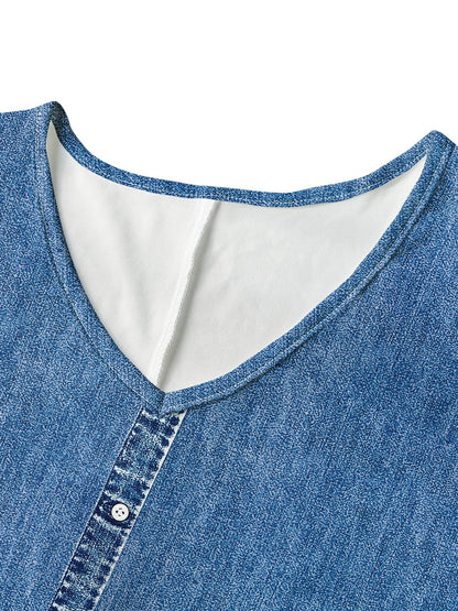 Helen | Elegancka jeansowa sukienka retro
