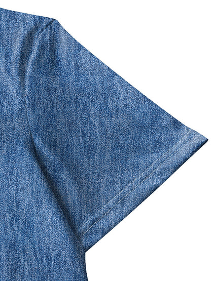 Helen | Elegancka jeansowa sukienka retro