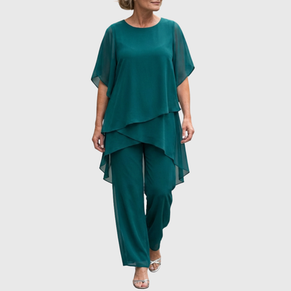 ELARA | Zwiewny komplet palazzo, wygodny i elegancki