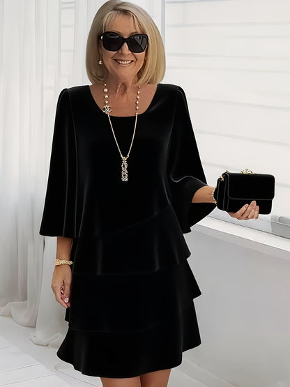 Catherine | Wygodna elegancka sukienka z falbanami
