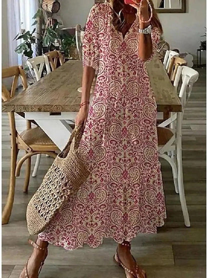 Lana | Długa sukienka boho podkreślająca sylwetkę