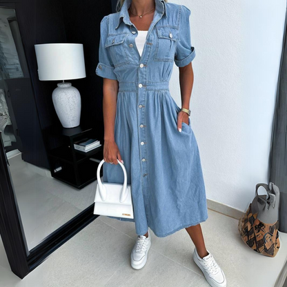 Celine | Elegancka jeansowa sukienka