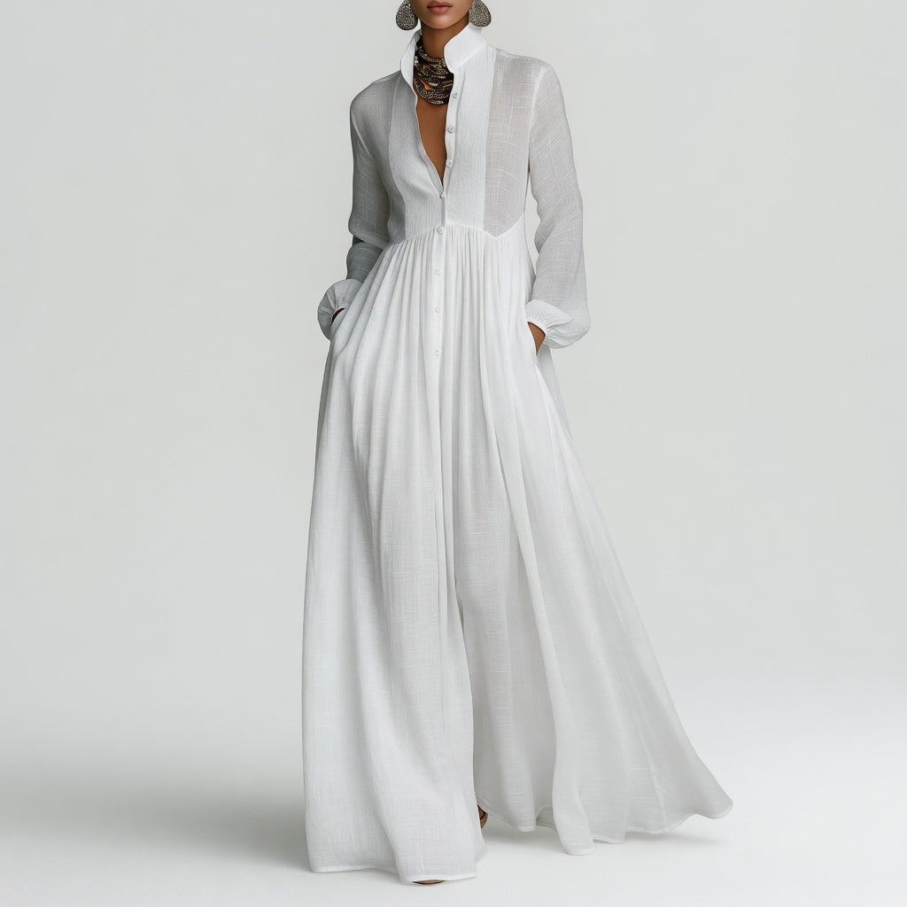 Élisa | Wyrafinowana minimalistyczna sukienka maxi
