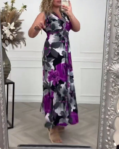 Sacha | Elegancka długa letnia sukienka