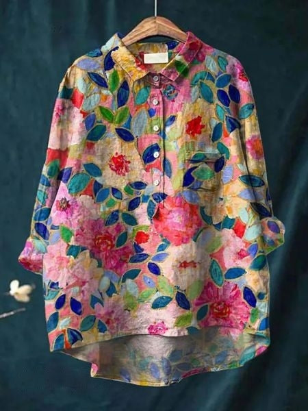 Lila | Elegancka bluzka w kwiaty