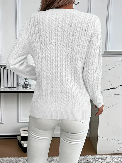 Lena | Damski sweter w warkocze