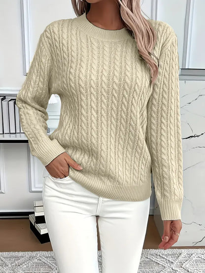 Lena | Damski sweter w warkocze