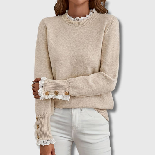 Sofie | Elegancki koronkowy sweter