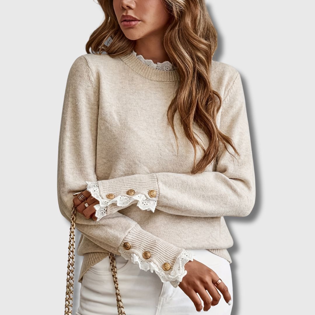 Sofie | Elegancki koronkowy sweter
