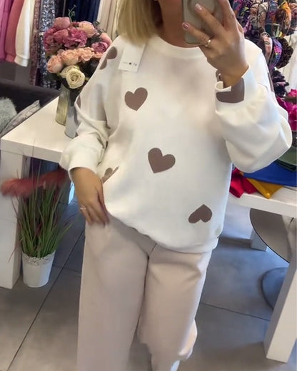 Mila | Wygodny sweter w serca