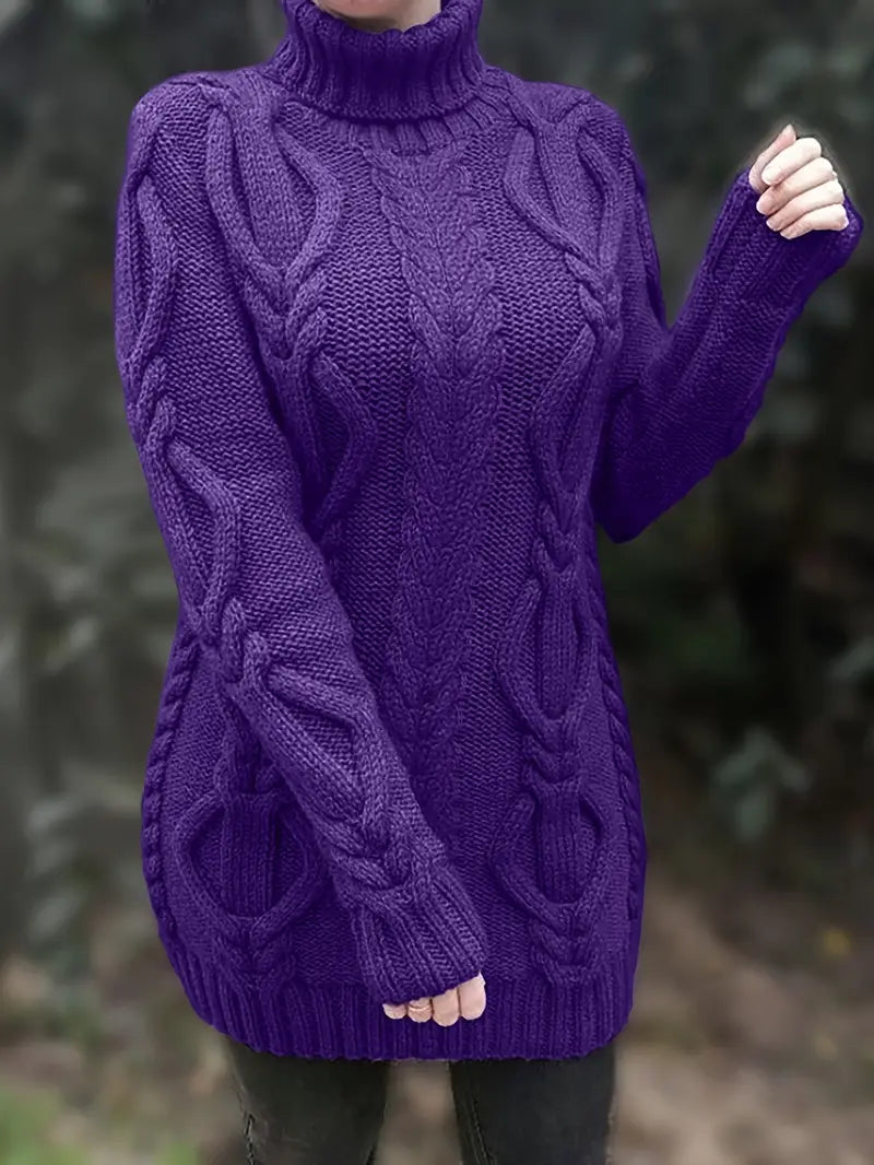 Narda | Elegancka sukienka z golfem