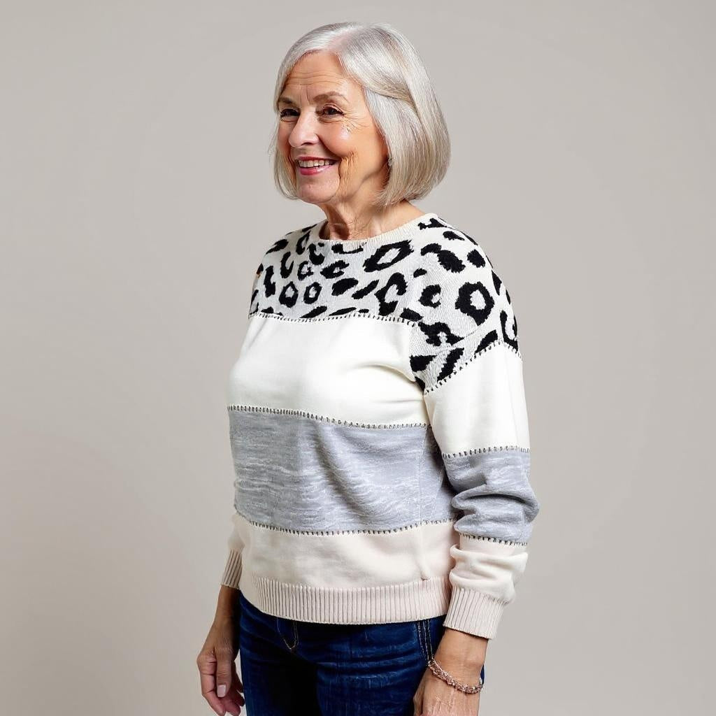 Pascalina | Wygodny sweter w panterkę