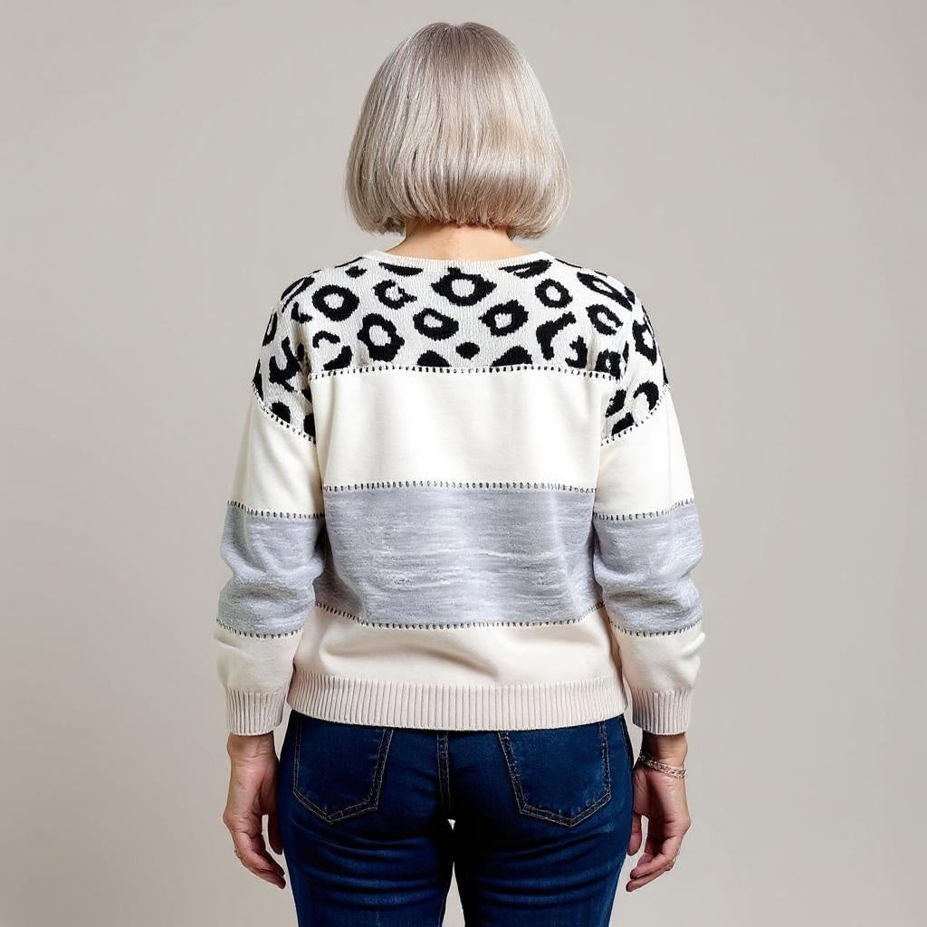 Pascalina | Wygodny sweter w panterkę